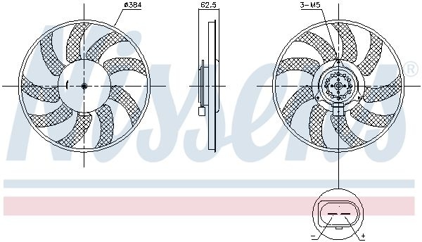 Cooling fan wheel 850099 Nissens