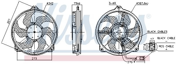 Cooling fan wheel 850073 Nissens