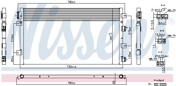 Condenser, air conditioning 940855 Nissens