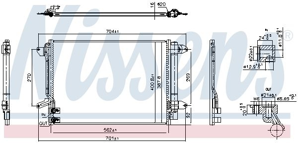 Condenser, Air Conditioning **FIRST FIT** 940907 Nissens