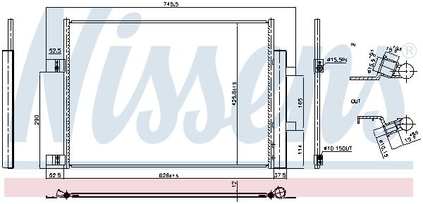 Condenser, Air Conditioning 941008 Nissens