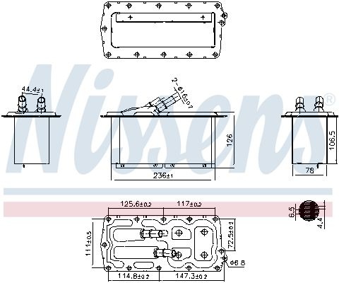 Intercooler, Charge Air Cooler 96158 Nissens