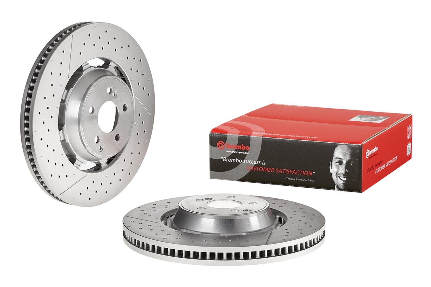 BREMBO Brake disc PRIME LINE - Dual Cast internally vented 09.B848.33 Brake rotor,Brake discs MERCEDES-BENZ,C-Klasse T-modell (S205)