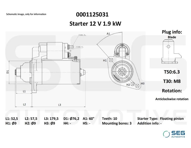 * Starter Volkswagen 2.0 kw