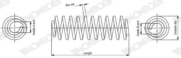 Chassis spring SP4409 Monroe