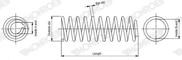 Chassis Spring SP4376 Monroe