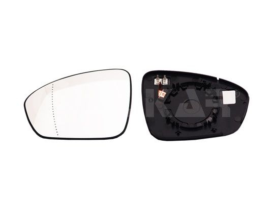 ALKAR Wing Mirror Glass Left 6471237 Side Mirror Glass,Mirror Glass RENAULT,Clio V Schrägheck (BF),Megane IV Grandtour (K9A/M/N_)