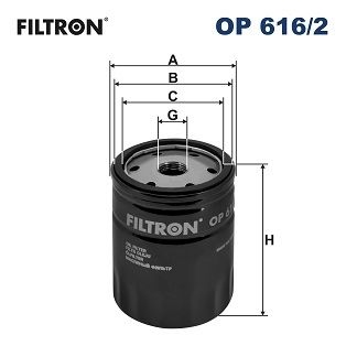 Filtron Oljefilter Op 6162 Volkswagen Op616/2 Storlek 2