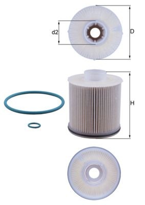 MAHLE ORIGINAL Fuel Filter Filter Insert KX 486D MERCEDES-BENZ,RENAULT,Citan II Kastenwagen (420),Citan II Tourer (W420),Clio V Schrägheck (BF)