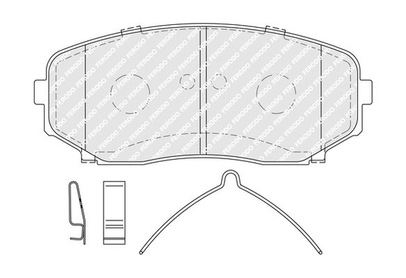 Brake Pad set, Disc Brake FDB5285 Ferodo