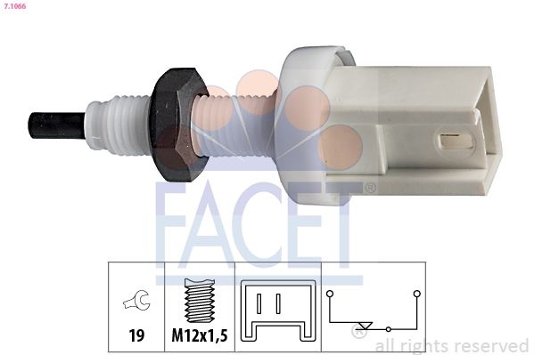 Brake Light Switch Made in Italy - OE Equivalent 7.1066 Facet