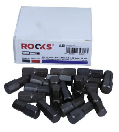 Rooks Bit 10 mm (3/8") Hex 12 mm x 30 mm, 20 pieces