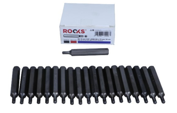 Rooks Bit 10 mm (3/8") Ribe M5 x mm, 20 pieces