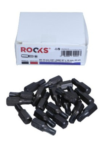 Rooks Bit 10 mm (3/8") Ribe M7 x 30 mm, 20 pieces