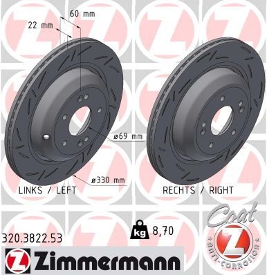 Brake Disc BLACK Z 320.3822.53 Zimmermann