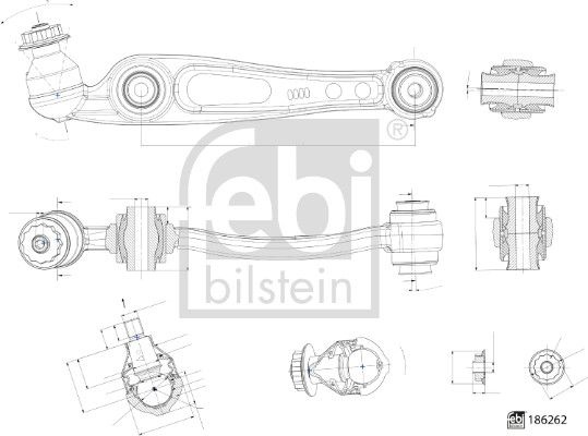 Control arm, wheel suspension 186262 FEBI