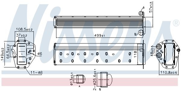 Intercooler, Charge Air Cooler 961227 Nissens