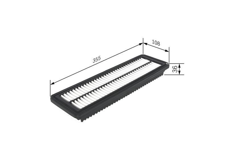 BOSCH Air filter Filter Insert F 026 400 455 Engine air filter,Engine filter HYUNDAI,i10 (PA),i10 (IA),i10 Stufenheck,i10 Cargo (BA, IA)