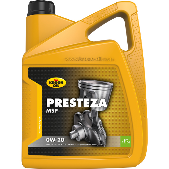 Engine oil Kroon-Oil Presteza MSP 0W20 C5, 5L