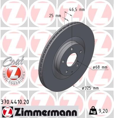 Brake Disc COAT Z 370.4410.20 Zimmermann