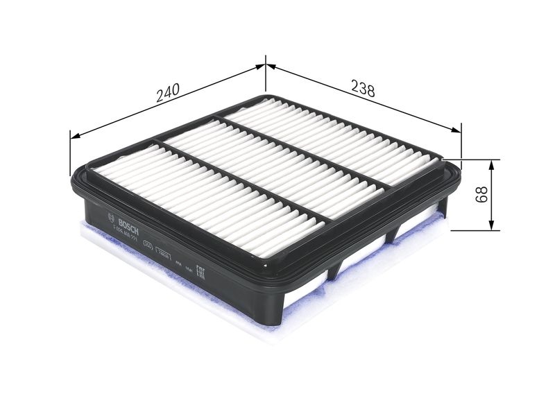 BOSCH Air filter MITSUBISHI,ISUZU F 026 400 221 97251944,8972519440,8973692930 Engine air filter,Engine filter 1500A098,1500A358,MZ690446,MZ690972