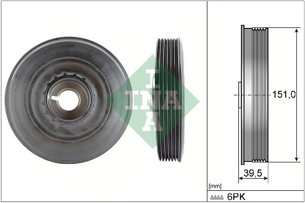 INA Crankshaft Pulley Ø: 151mm 544 0090 10 Belt Pulley, crankshaft MERCEDES-BENZ,RENAULT,NISSAN,A-Klasse (W176),B-Klasse (W246, W242),GLA (X156)