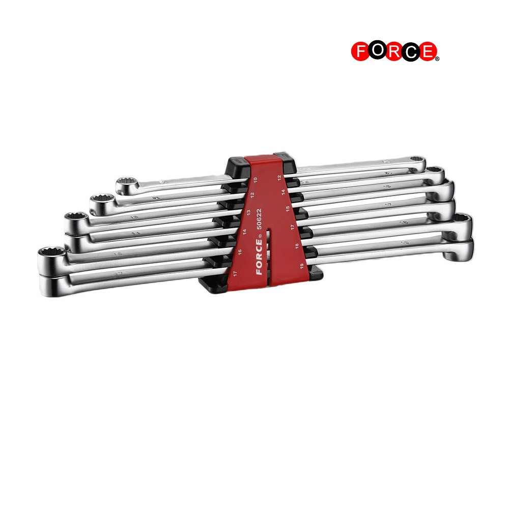 Double ring wrench set XL 6 pieces