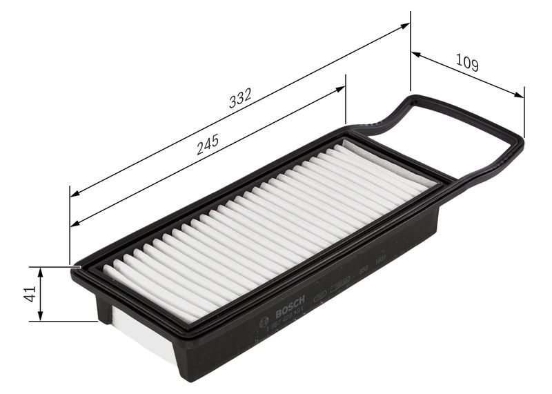 BOSCH Air filter Filter Insert 1 987 429 191 Engine air filter,Engine filter HONDA,Jazz II Schrägheck (GD_, GE3, GE2)
