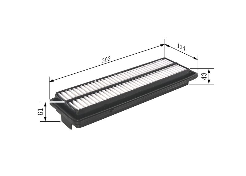 BOSCH Air filter Filter Insert F 026 400 232 Engine air filter,Engine filter HONDA,Accord VII Limousine (CL, CN),Accord VII Tourer (CM, CN)
