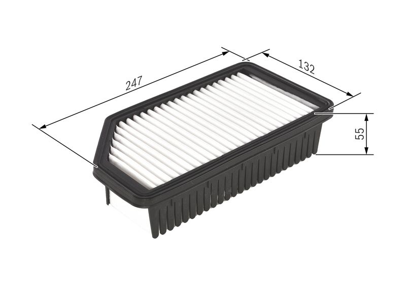 BOSCH Air filter Filter Insert F 026 400 414 Engine air filter,Engine filter KIA,RIO III (UB),RIO III Stufenheck (UB),Rio III Kasten / Schrägheck (UB)