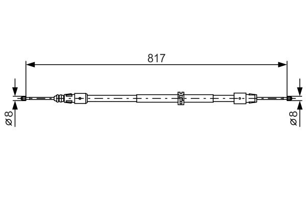 BOSCH Brake Cable MERCEDES-BENZ 1 987 482 024 1644200385,1644202385,A1644200385 Hand Brake Cable,Parking Brake Cable,Cable, parking brake A1644202385