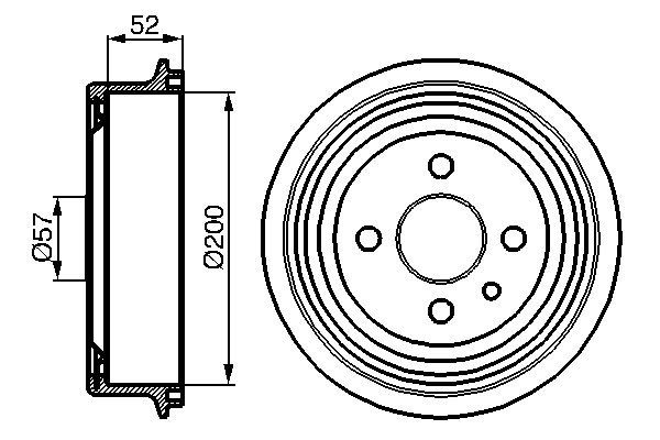 BOSCH Brake Drum OPEL,CHEVROLET,DAEWOO 0 986 477 018 90168958,96175281,90105445 Rear Brakes,Drum Brake 90168896,90168960,94608757,96175281,568039