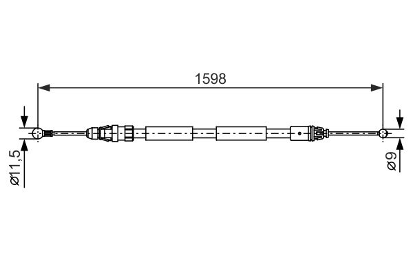BOSCH Brake Cable OPEL,RENAULT,NISSAN 1 987 482 388 3653000QAC,3653000QAD,365300QAC Hand Brake Cable,Parking Brake Cable,Cable, parking brake 4408727