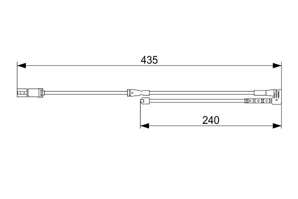BOSCH Brake Pad Wear Sensor 1 987 473 543 Brake Wear Indicator,Brake Wear Sensor MINI,Schrägheck (F56),Schrägheck (F55),Cabrio (F57)