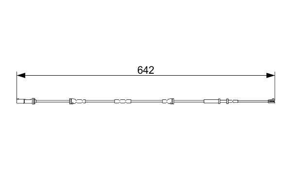 BOSCH Brake Pad Wear Sensor 1 987 473 544 Brake Wear Indicator,Brake Wear Sensor BMW,MINI,2 Gran Tourer (F46),X1 (F48),2 Active Tourer (F45),X2 (F39)