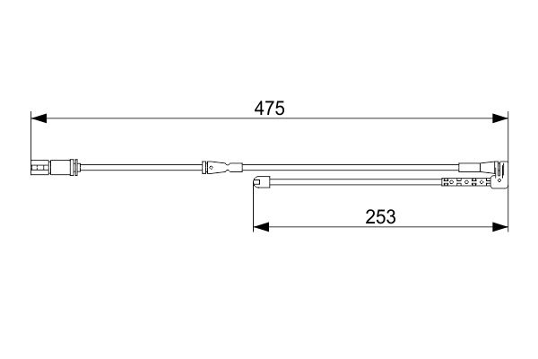 BOSCH Brake Pad Wear Sensor 1 987 473 548 Brake Wear Indicator,Brake Wear Sensor BMW,MINI,2 Gran Tourer (F46),X1 (F48),2 Active Tourer (F45),X2 (F39)