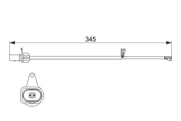 BOSCH Brake Pad Wear Sensor AUDI 1 987 474 507 8R0615121,8R0615121A,8R0615121 Brake Wear Indicator,Brake Wear Sensor,Warning Contact, brake pad wear