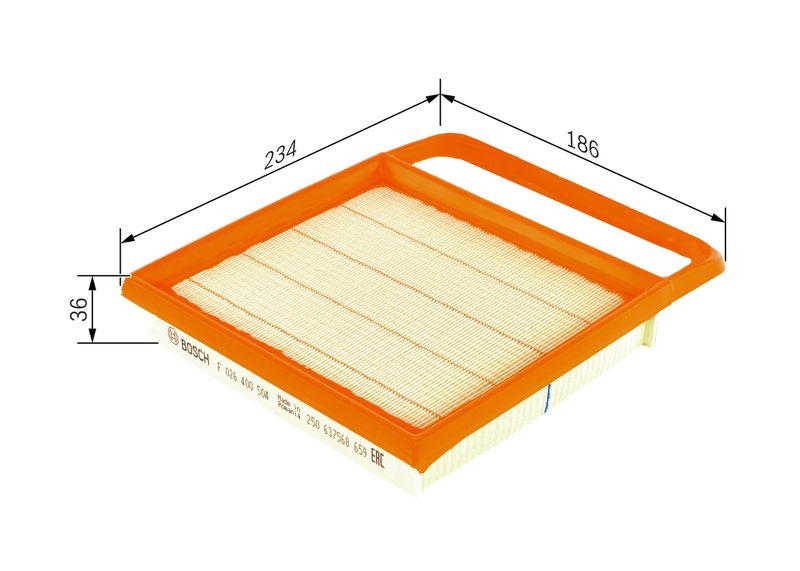 BOSCH Air filter Filter Insert F 026 400 504 Engine air filter,Engine filter MERCEDES-BENZ,E-Klasse Limousine (W212),E-Klasse T-modell (S212)