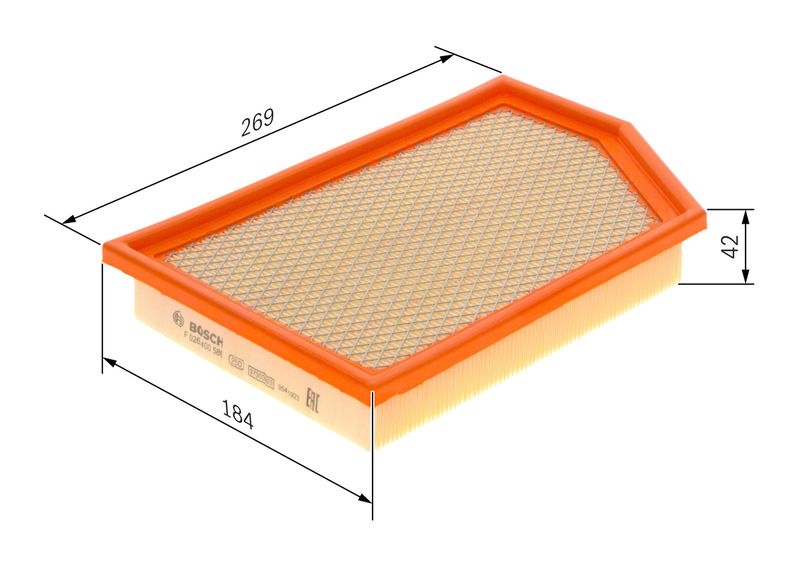 BOSCH Air filter JEEP F 026 400 586 52022376AA,52022378AA,52022378AB Engine air filter,Engine filter K52022376AA,K52022378AA,K52022378AB,K52022376AA