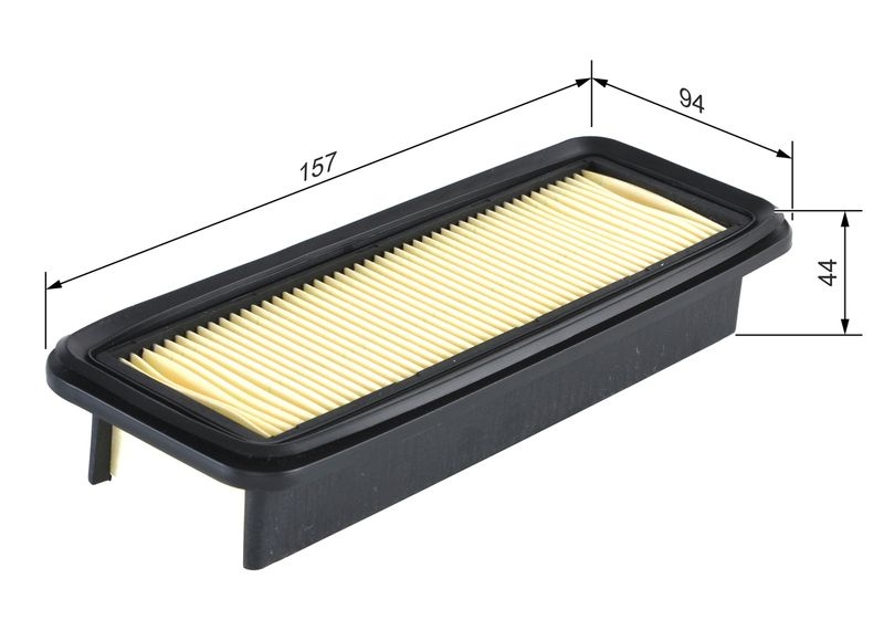 BOSCH Air filter Filter Insert F 026 400 361 Engine air filter,Engine filter NISSAN,MICRA IV (K13),NOTE (E12)