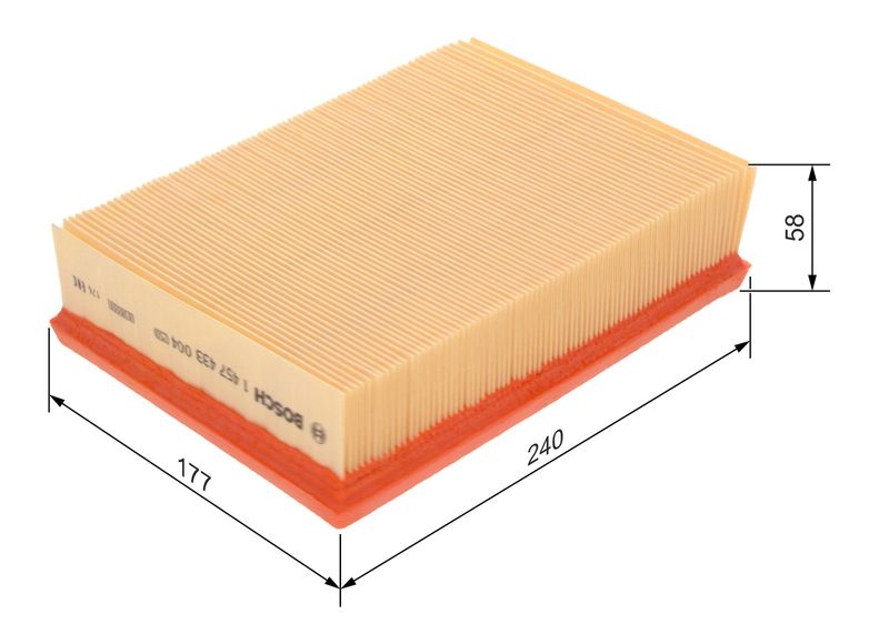 BOSCH Air filter Filter Insert 1 457 433 004 Engine air filter,Engine filter BMW,3 Limousine (E46),5 Limousine (E39),3 Touring (E46),3 Cabrio (E36)