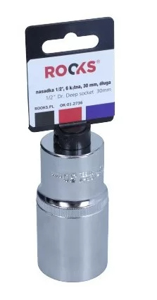 Rooks Socket 1/2", 6-sided, 30 mm, long