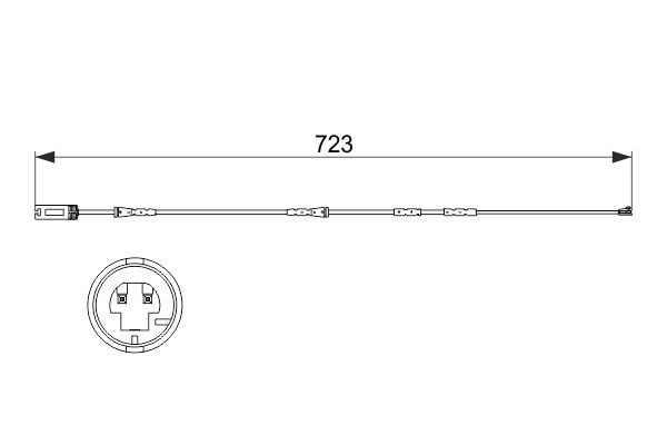 BOSCH Brake Pad Wear Sensor 1 987 473 514 Brake Wear Indicator,Brake Wear Sensor BMW,3 Touring (E91),3 Limousine (E90),1 Schrägheck (E87)