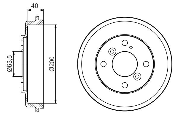 BOSCH Brake Drum Rear Axle 0 986 477 240 Rear Brakes,Drum Brake FORD,Fiesta Mk6 Schrägheck (JA8, JR8),Fiesta Mk6 Limousine,Fiesta Mk6 Kastenwagen