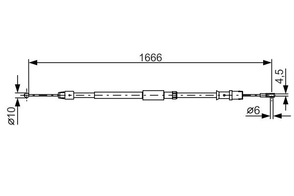 BOSCH Brake Cable VW,MERCEDES-BENZ 1 987 482 032 9064202085,9064206885,A9064202085 Hand Brake Cable,Parking Brake Cable,Cable, parking brake