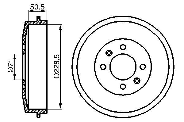 BOSCH Brake Drum Rear Axle 0 986 477 060 Rear Brakes,Drum Brake PEUGEOT,CITROËN,306 Schrägheck (7A, 7C, N3, N5),PARTNER Combispace (5F)