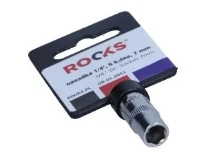 Rooks Socket 1/4", 6-sided, 7 Mm