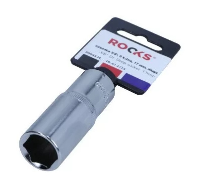 Rooks Socket 3/8", 6-sided, 17 mm, long