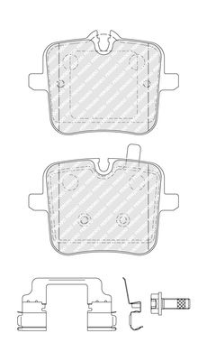 Brake Pad set, Disc Brake FDB5302 Ferodo