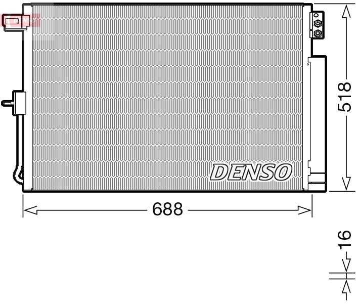 Condenser, Air Conditioning DCN06019 Denso